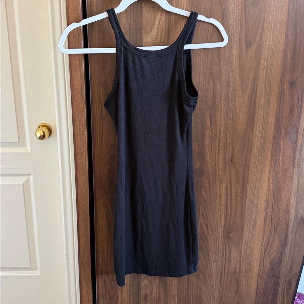Princess Polly Black Ribbed Tank Dress - Picture 3 of 6